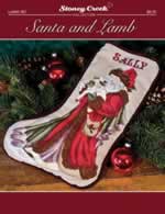 Santa and Lamb Stocking - Cross Stitch Pattern