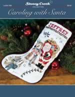 Caroling with Santa Stocking - Cross Stitch Pattern