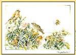Birds and Rosehips - Cross Stitch 