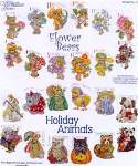 Flower Bears and Holiday Animals - Cross Stitch Pattern