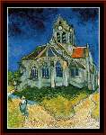 Church at Auvers - Cross Stitch Pattern