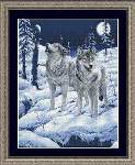 Howling at the Moon - Cross Stitch Pattern